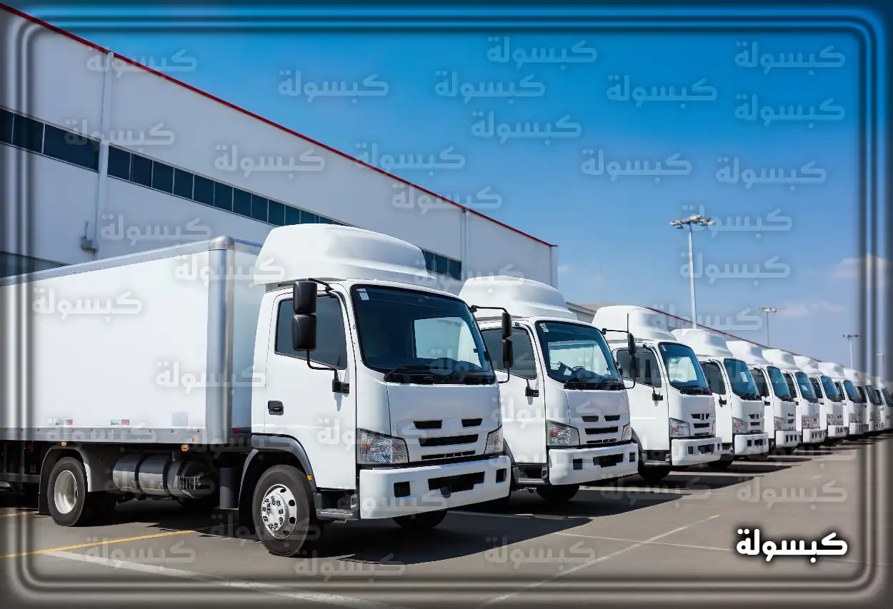شاحنة نقل بضائع تابعة لشركة شحن دولي