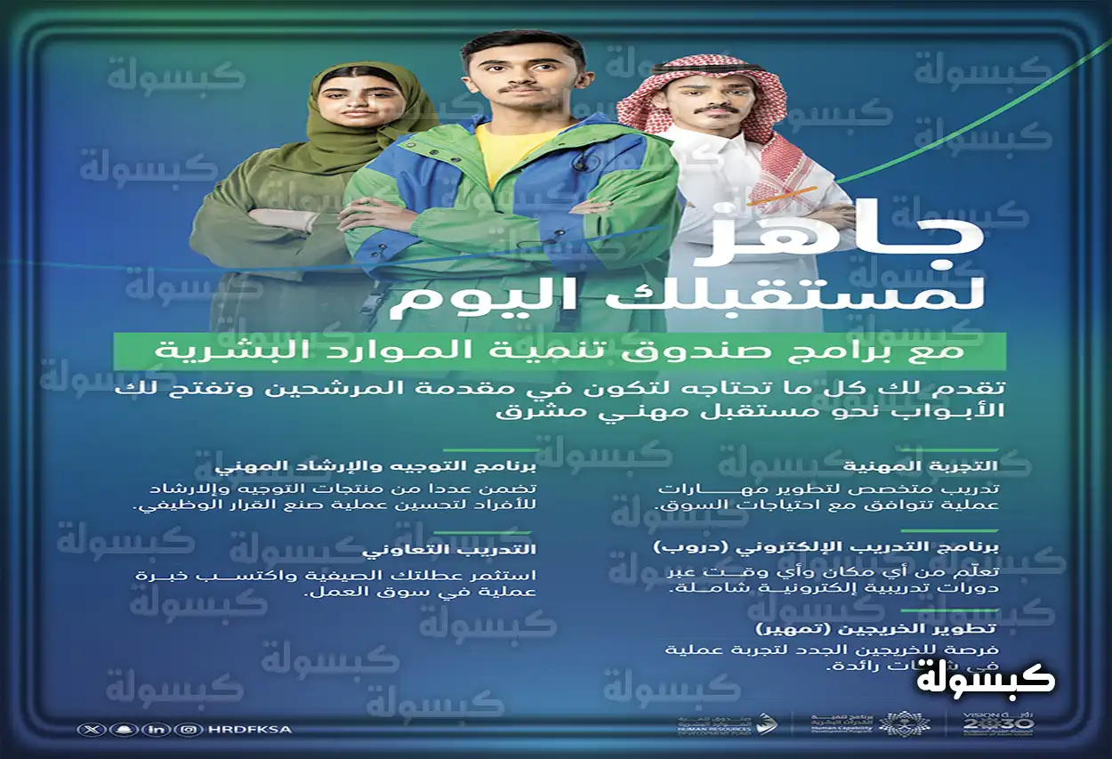 موظفون في اجتماع يناقشون أهداف صندوق تنمية الموارد البشرية