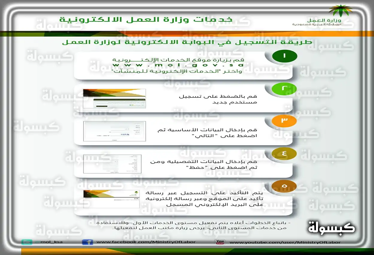 واجهة بوابة المنشآت للخدمات الإلكترونية