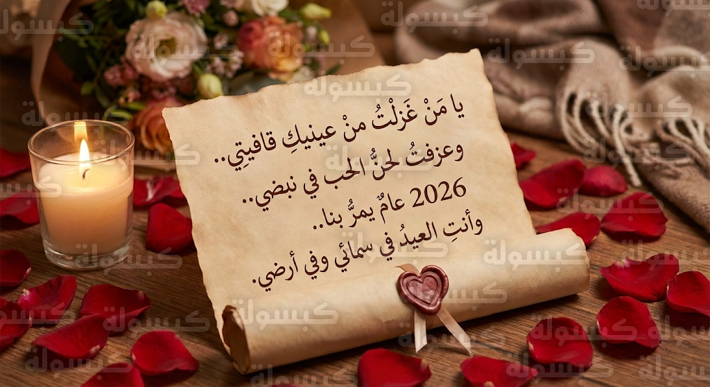 قصائد عيد الحب 2026 وأجمل رسائل التهنئة الرومانسية للشريك