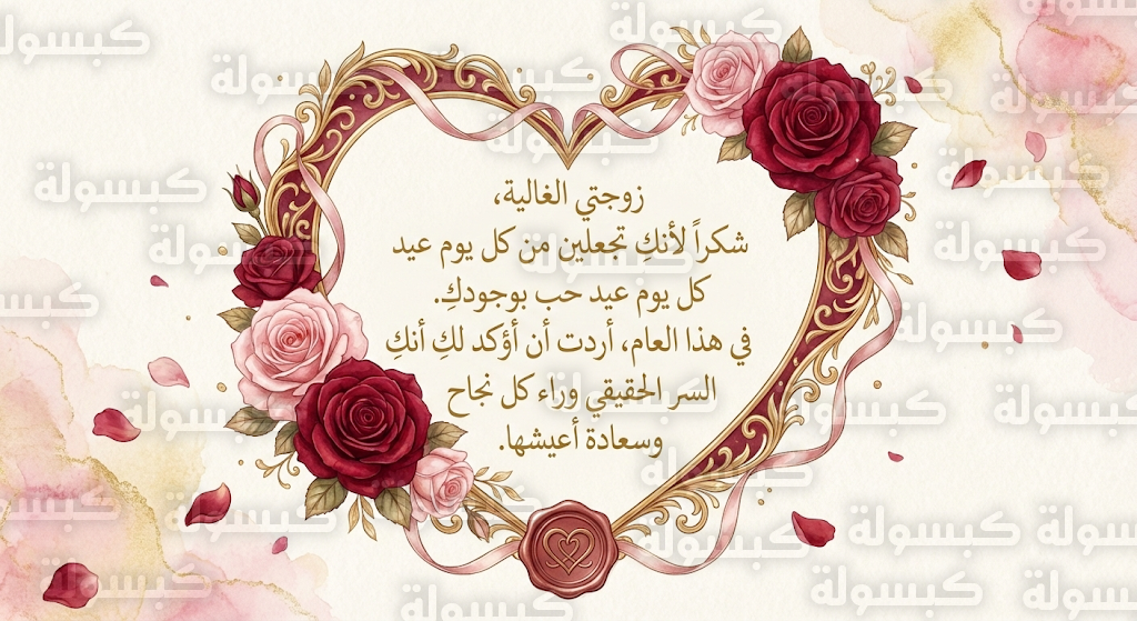 رسالة عيد الحب لزوجتي 2026: إليكم أرقى النماذج.. الرسائل المكتوبة تتفوق على الهدايا المادية
