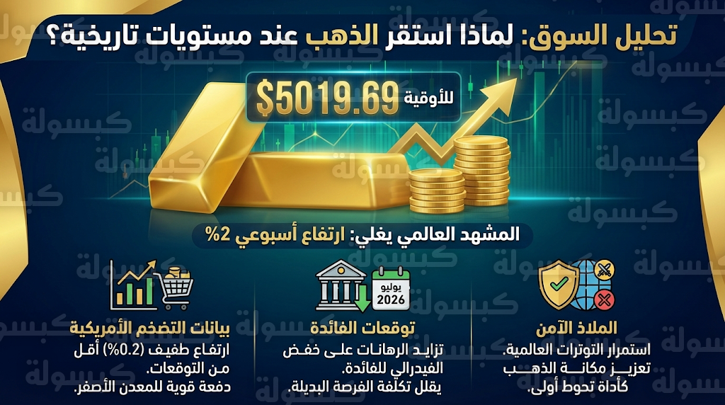 تحليل السوق: لماذا استقر الذهب عند مستويات تاريخية؟