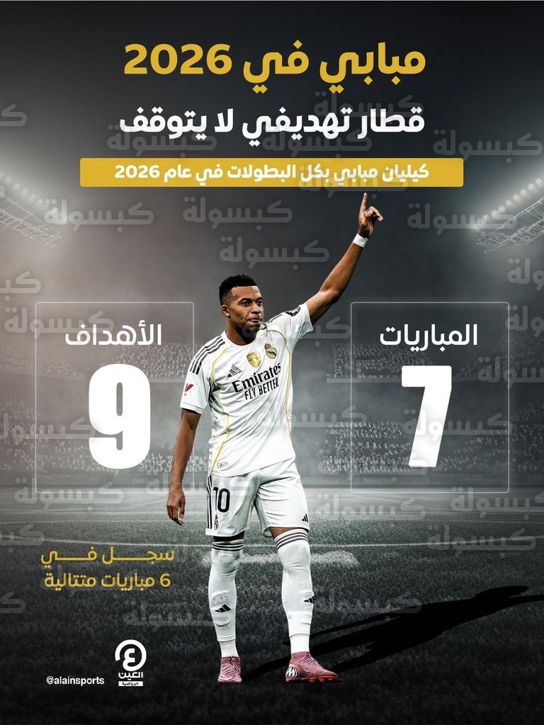 كيليان مبابي مع ريال مدريد في فبراير 2026