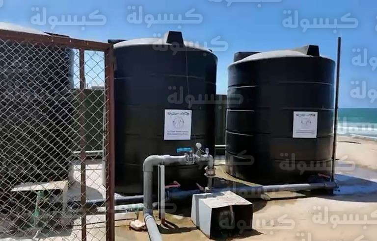 توزيع المياه على النازحين في غزة 2026