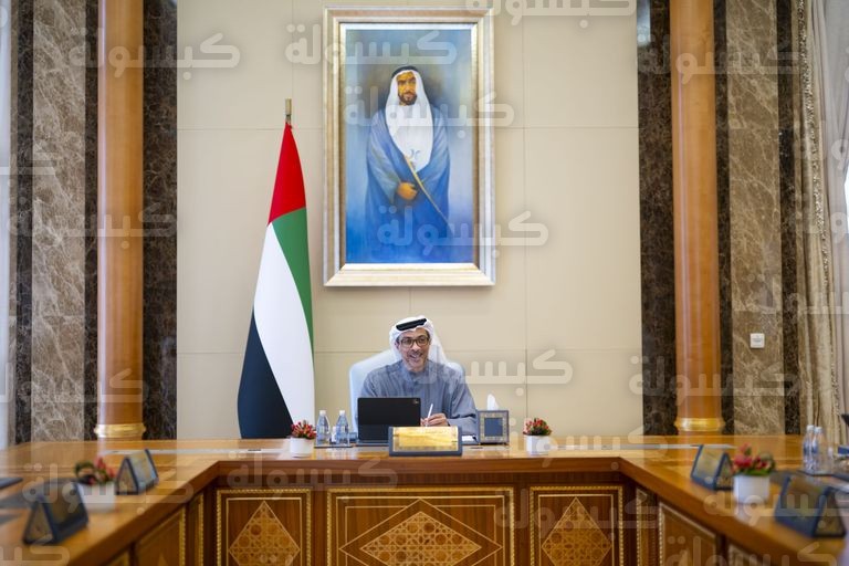 جانب من اجتماع مجلس إدارة شركة مبادلة للاستثمار برئاسة منصور بن زايد