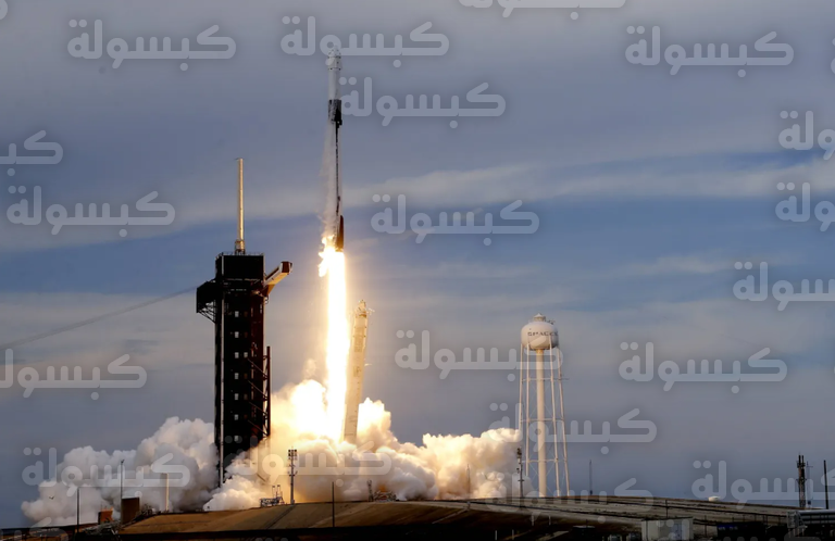 لحظة انطلاق صاروخ فالكون 9 لمهمة كرو-12 عام 2026