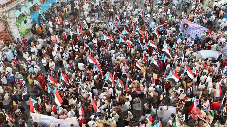 جانب من مظاهرات حضرموت 2026