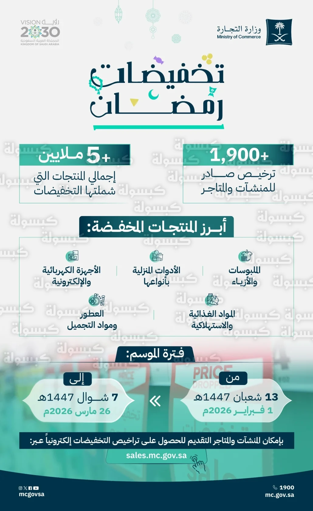 تراخيص تخفيضات رمضان 2026 في السعودية