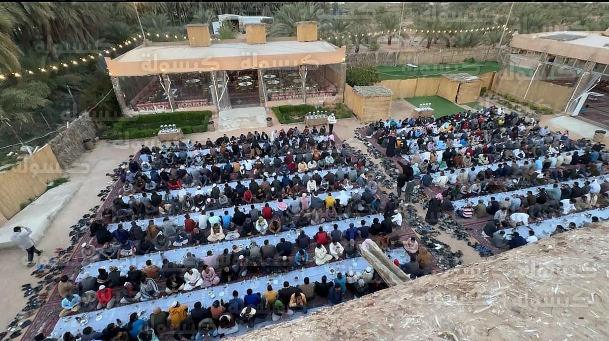 جانب من استعدادات مقصورة الراجحي لإفطار الصائمين 2026