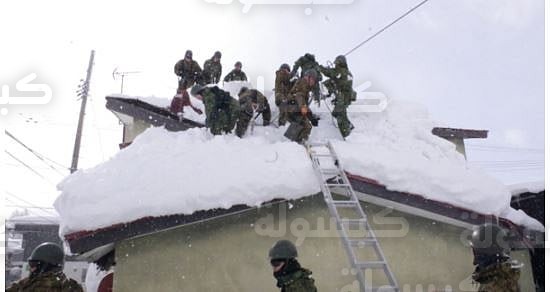 آثار الثلوج الكثيفة في اليابان 2026