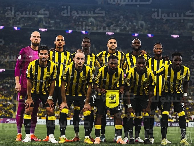 احتفالات لاعبي الاتحاد بالفوز على الغرافة في دوري أبطال آسيا 2026