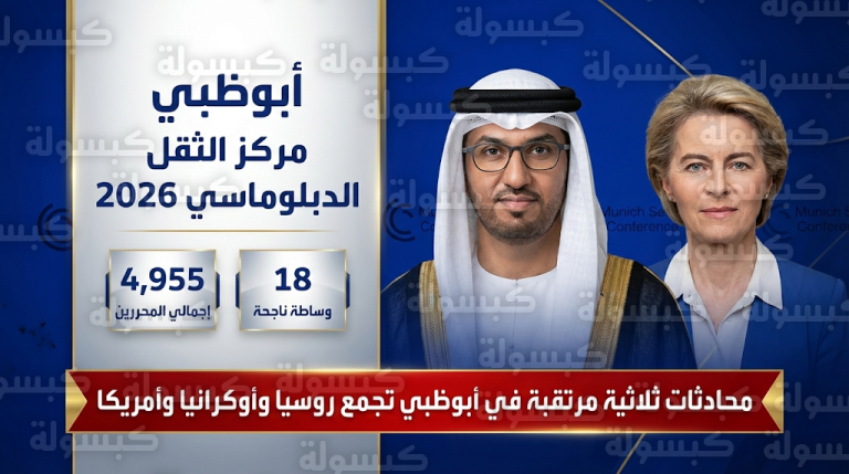 أبوظبي تستعد لاستضافة محادثات ثلاثية كبرى بين روسيا وأوكرانيا والولايات المتحدة خلال الأسبوع الجاري