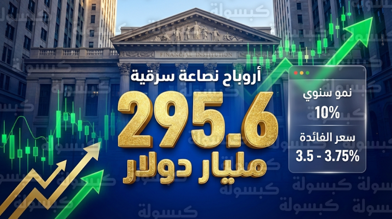 أرباح البنوك الأمريكية تسجل مستويات تاريخية وتصل إلى 295.6 مليار دولار في عام 2025 وفق بيانات FDIC