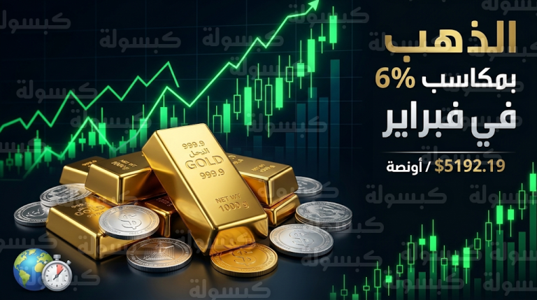 أسعار الذهب اليوم الجمعة 27-2-2026: المعدن الأصفر يسجل سابع زيادة شهرية على التوالي بنسبة 6% عالمياً