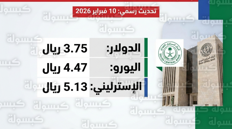 أسعار العملات في البنك المركزي السعودي اليوم 10 فبراير 2026 : استقرار الدولار وتحديثات اليورو والإسترليني