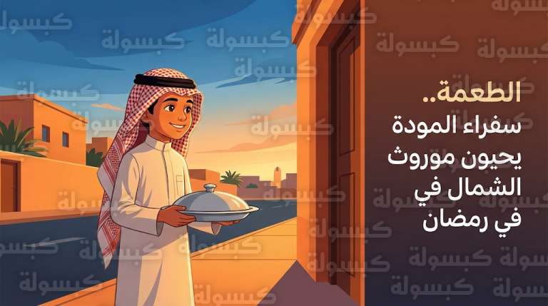 أطفال الحدود الشمالية يجسدون دور سفراء المودة لإحياء موروث الطعمة الرمضاني الأصيل