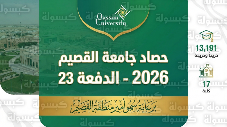 أمير منطقة القصيم يشهد حفل تخريج 13191 طالباً وطالبة من جامعة القصيم لعام 2026