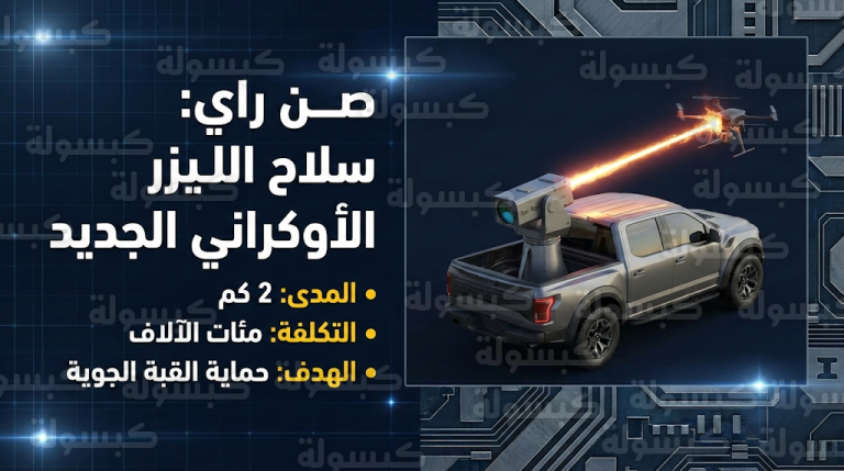 أوكرانيا تعلن دخول منظومة صن راي الليزرية الخدمة الميدانية رسميا لتدمير المسيرات بالبرق الخفي