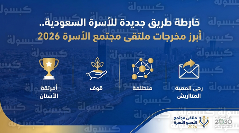 إطلاق جائزة الأسرة المعرفية والوقف التشاركي في ختام أعمال ملتقى مجتمع الأسرة الأول 2026 بمشاركة 600 خبير