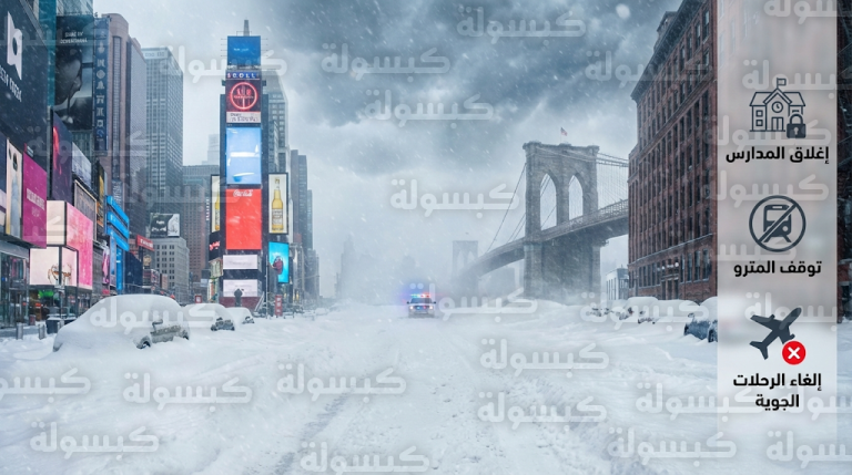 إغلاق شامل في مدينة نيويورك ومنع حركة المركبات تزامناً مع وصول أقوى عاصفة ثلجية منذ سنوات