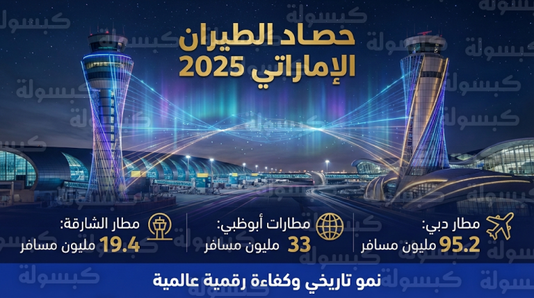 إنجاز تاريخي لقطاع الطيران الإماراتي في 2025 ومطار دبي الدولي يحلق بـ 95 مليون مسافر