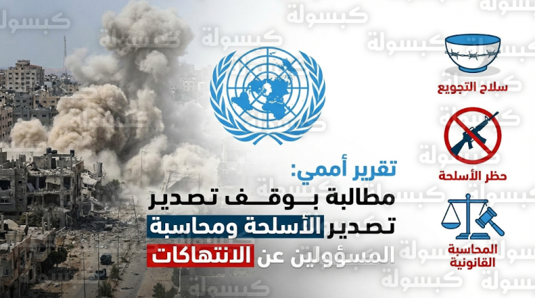 الأمم المتحدة تطالب بوقف فوري لتصدير الأسلحة ومحاسبة المسؤولين عن الانتهاكات في الأراضي الفلسطينية