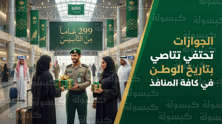الجوازات السعودية تحتفي بمرور 299 عاماً على يوم التأسيس بفعاليات شاملة في كافة المنافذ الدولية