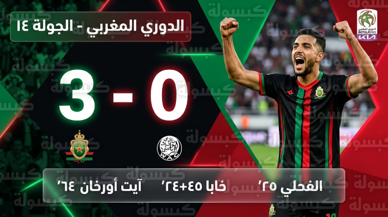 الجيش الملكي يكتسح النادي المكناسي بثلاثية نظيفة في الجولة 14 من الدوري المغربي 2026