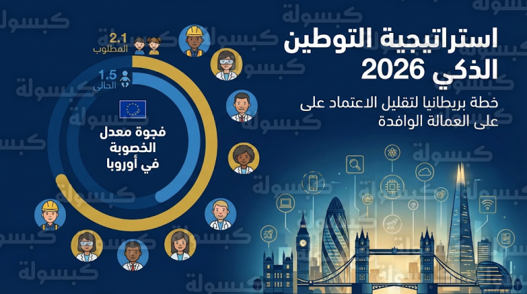 الحكومة البريطانية تبدأ تنفيذ استراتيجية التوطين الذكي لتقليل الاعتماد على التأشيرات الخارجية في القطاعات التقنية والخدمية
