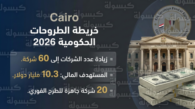 الحكومة المصرية تعتمد توسعة برنامج الطروحات ليشمل 60 شركة وتحدد مستهدفات مالية بـ 10 مليارات دولار
