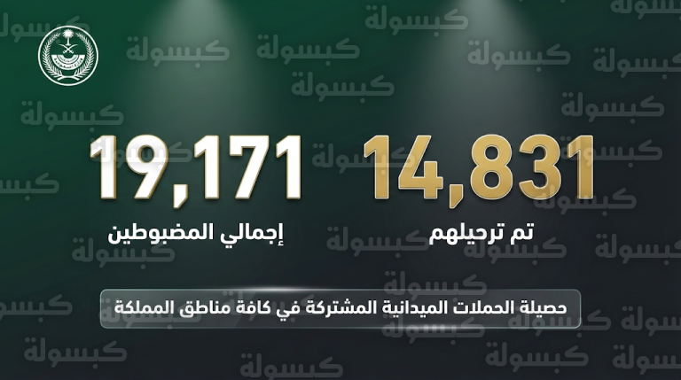 الداخلية السعودية تكشف نتائج حملات تعقب المخالفين وتعلن ترحيل 14831 شخصاً إلى بلدانهم