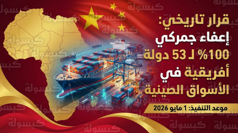 الرئيس الصيني يعلن إعفاء كافة الواردات الأفريقية من الرسوم الجمركية بنسبة 100% بدءاً من مايو 2026