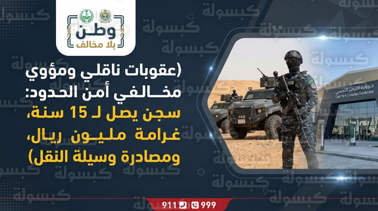 السجن 15 سنة وغرامة مليون ريال.. تفاصيل عقوبات مساعدة مخالفي نظام أمن الحدود