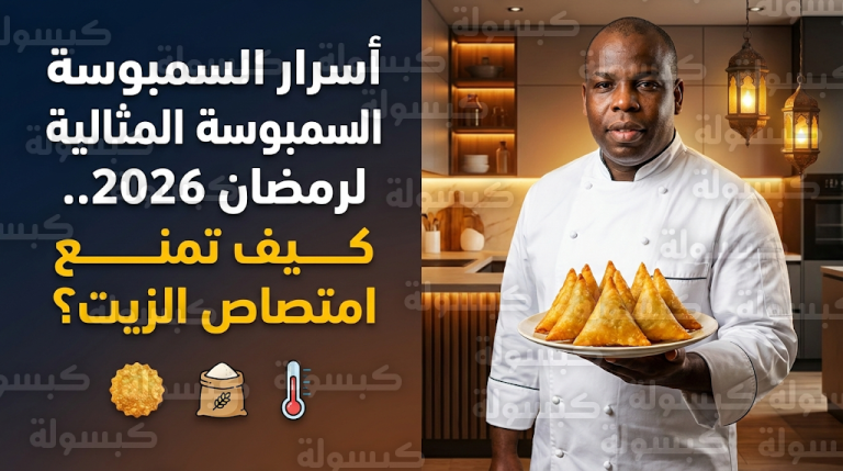 الشيف خليل عويص يكشف أسرار تحضير السمبوسة بأسلوب المطاعم ومواصفات العجينة المثالية لرمضان 2026