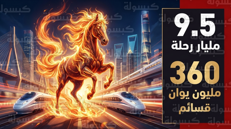 الصين تبدأ رسمياً احتفالات عام الحصان الناري بـ 9.5 مليار رحلة وقسائم شرائية مليونية