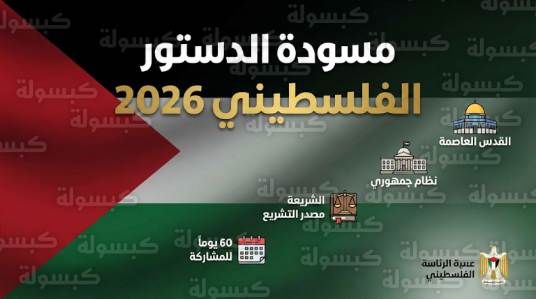 القدس العاصمة والشريعة مصدر التشريع في مسودة الدستور الفلسطيني الجديد المطروحة للنقاش العام