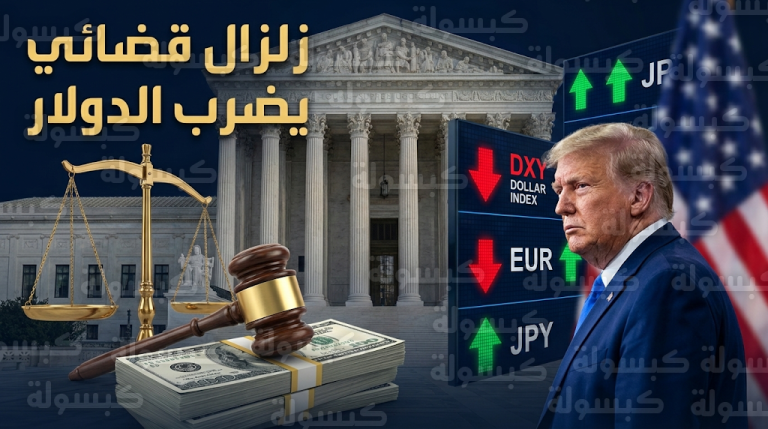 المحكمة العليا الأمريكية تلغي الرسوم الجمركية وتتسبب في تراجع جماعي لمؤشر الدولار أمام العملات الكبرى