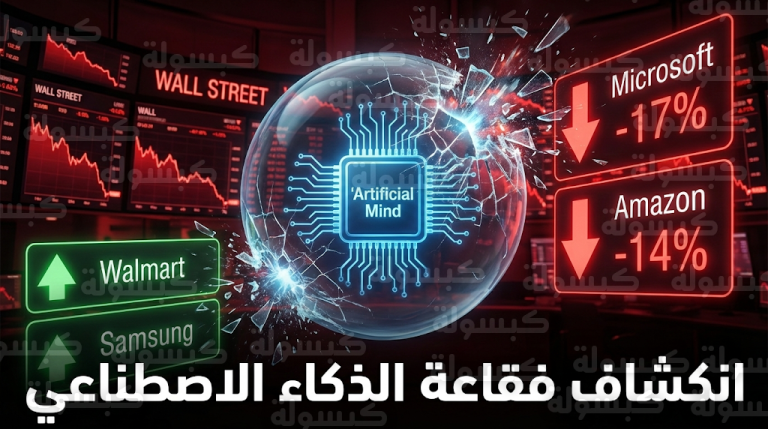 انكشاف فقاعة الذكاء الاصطناعي يكبد مايكروسوفت وأمازون خسائر سوقية تقترب من تريليون دولار