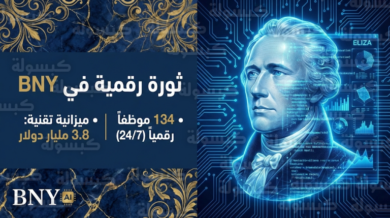 باستثمارات تبلغ 3.8 مليار دولار.. بنك نيويورك يدمج 134 موظفاً رقمياً لتعزيز كفاءة العمليات الدولية