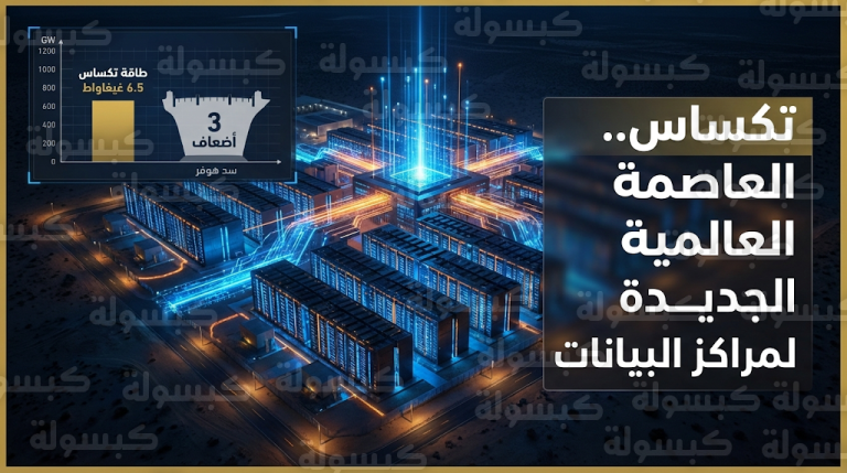 باستثمارات مليارية وسعة تعادل 3 أضعاف سد هوفر تكساس تقود تحول البنية التحتية الرقمية العالمية في 2026