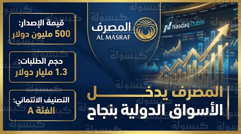 بتصنيف ائتماني ممتاز وتغطية قياسية.. ناسداك دبي تستقبل أول إصدارات “المصرف” من السندات الدولية