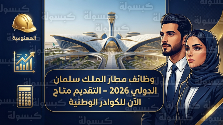 بدء التقديم على وظائف مطار الملك سلمان الدولي 2026 – 1447 في تخصصات الهندسة والتسويق والمالية بالرياض