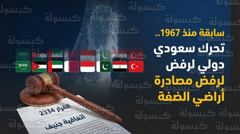 بيان سعودي مشترك يرفض إجراءات الاحتلال لتسجيل ملكية أراض بالضفة في سابقة هي الأولى منذ عام 1967