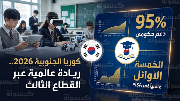 تجربة كوريا الجنوبية في تخصيص التعليم تضع مدارسها ضمن الخمسة الكبار عالمياً في نتائج بيزا لعام 2026