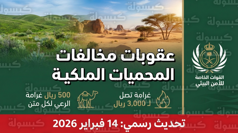 تحديث رسمي: الأمن البيئي يضبط مخالفين في المحميات الملكية ويكشف تفاصيل غرامات رعي الإبل وإشعال النار