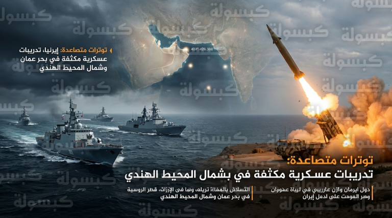 تحركات عسكرية إيرانية متسارعة تشمل إطلاق صواريخ ومناورات مع روسيا وسط استمرار مفاوضات جنيف