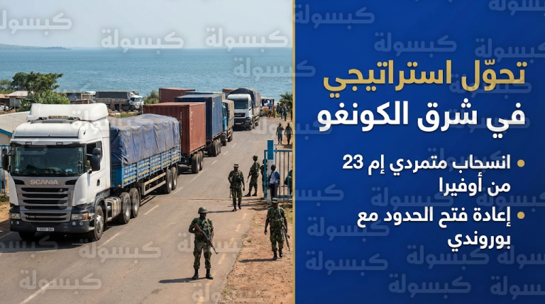 تحول ميداني بارز في شرق الكونغو بانسحاب متمردي إم 23 من مدينة أوفيرا الاستراتيجية