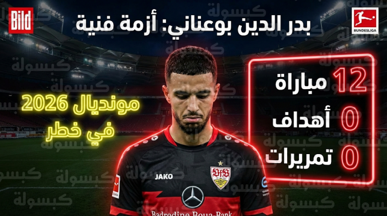 تراجع أداء بدر الدين بوعناني في الدوري الألماني يهدد أحلامه بالمشاركة مع منتخب الجزائر في مونديال 2026