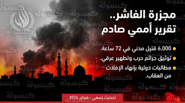 تقرير أممي رسمي يوثق مقتل 6 آلاف مدني في الفاشر ويكشف فظائع التطهير العرقي بدارفور