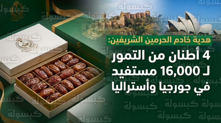 توزيع 4 أطنان من التمور الفاخرة لخدمة 16 ألف مستفيد في جورجيا ضمن هدية خادم الحرمين الشريفين